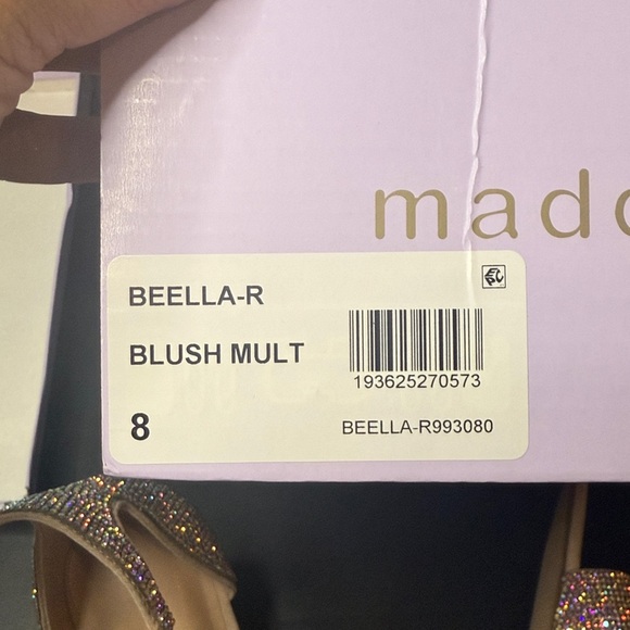Madden Girl Women's Glittering Heels - Bella Blush 4 inch Silver multi NWT - Picture 7 of 7
